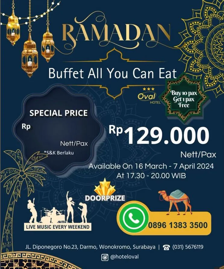 iftar buffet hotel oval surabaya