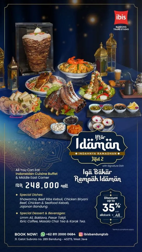 iftar buffet ramadhan 2024 ibis bandung trans studio