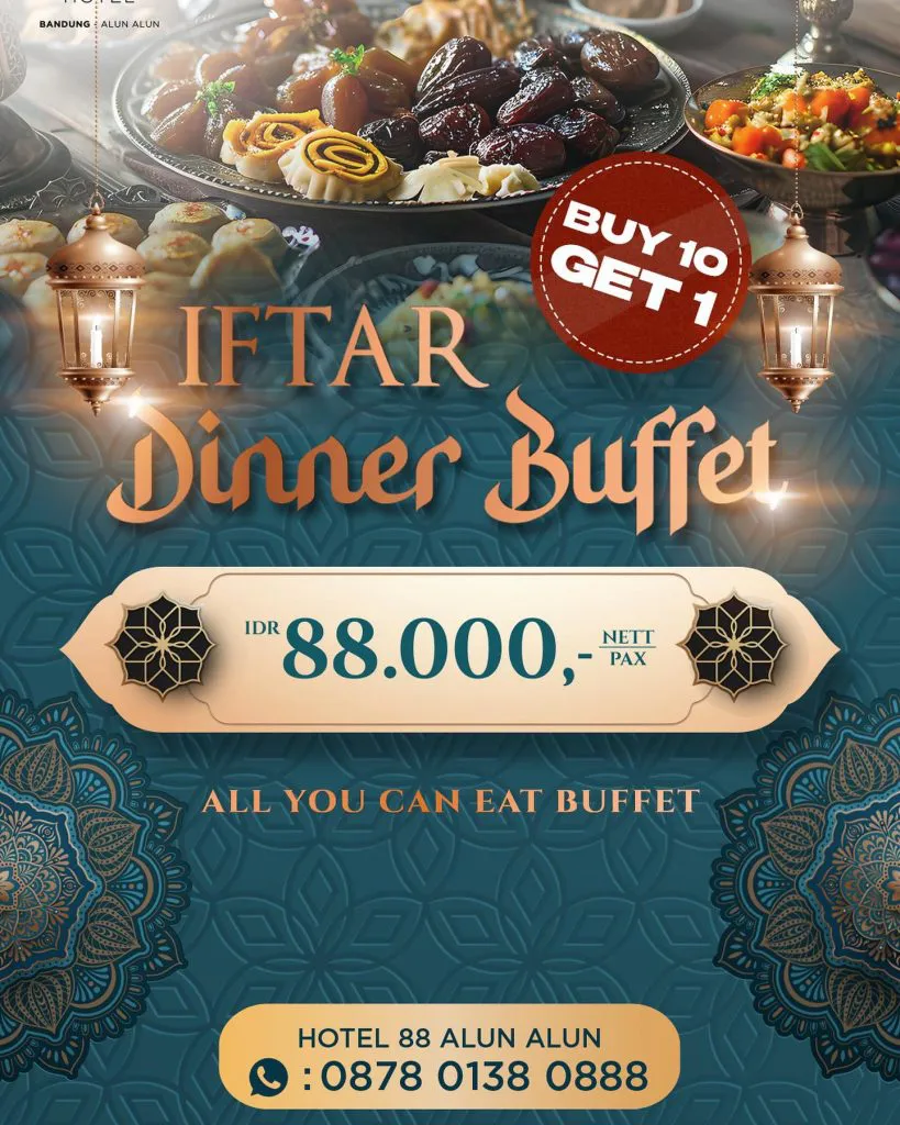 iftar dinner buffet hotel 88 alun alun bandung