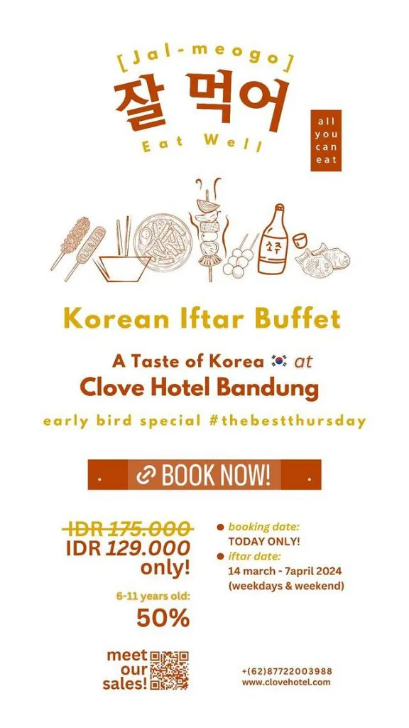 korean iftar Clove Hotel bandung