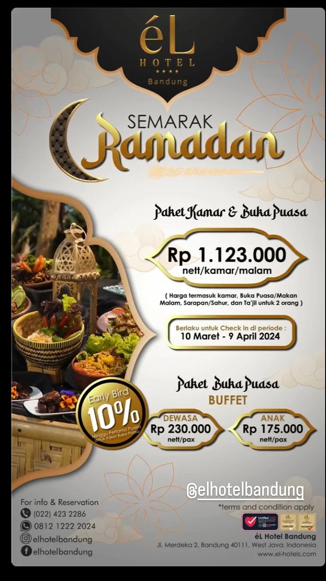 paket bukber el hotel bandung