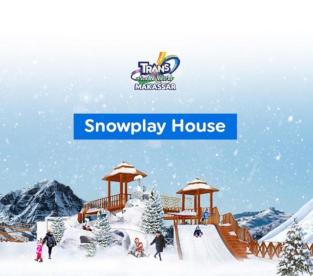 wahana anak snowplay house via ig @transsnowworld.makassar