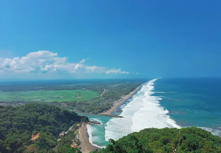 view pantai karang bolong via maps Silvia Dewi Susanti